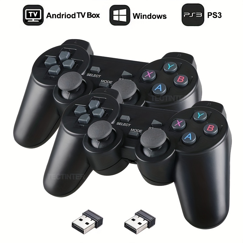 2Pcs Set PS2 controller Dual-Vibration Joystick Gamepad Wired Game Control  For PS2 1 Console Video Game 