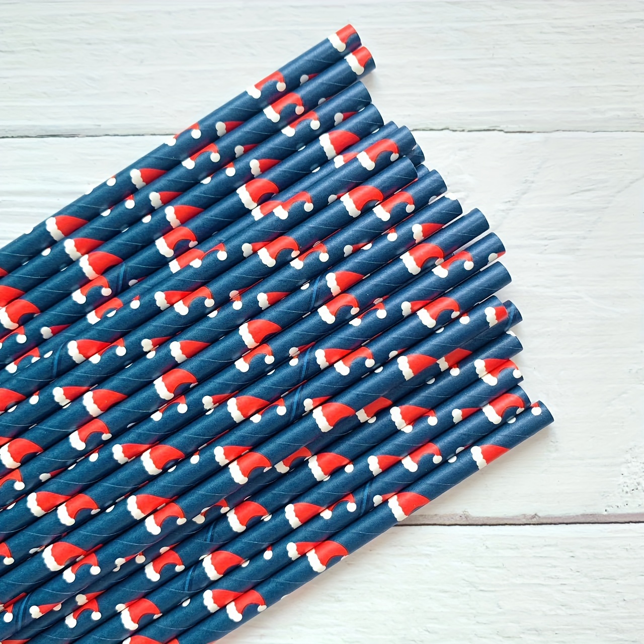 25pcs Christmas Themed Disposable Straws, Straws For Christmas