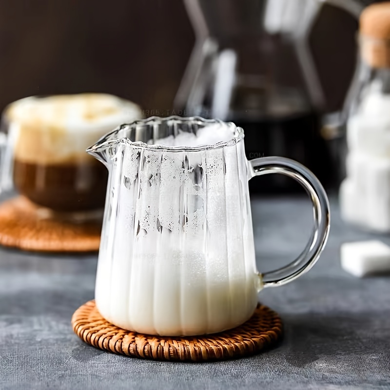 Glass Creamer Coffee Milk Creamer Pitcher, Serving Pitcher, Sauce Pitcher,  Milk Creamer Jug, For Making Coffee, Cooking, And More, Kitchen Gadgets,  Kitchen Accessories - Temu