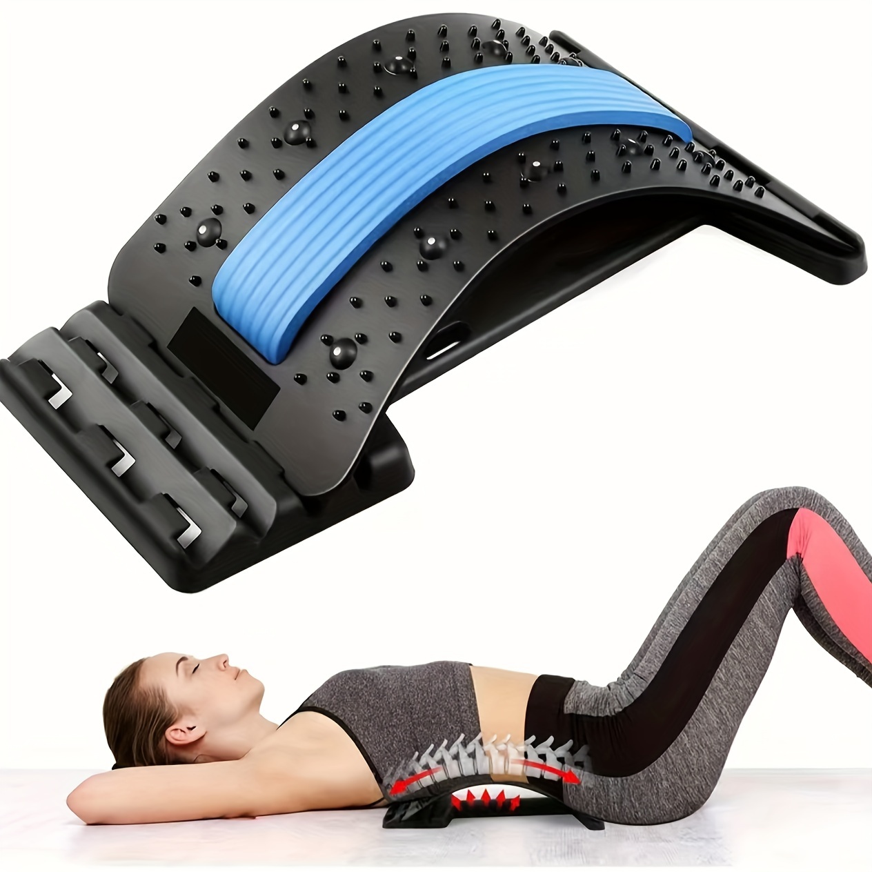 Back Stretcher, Upper and Lower Back Massager, Pain Relief for Back  Herniated Disc, Sciatica, Scoliosis, Multi-Level Back Extension Lumbar  Support