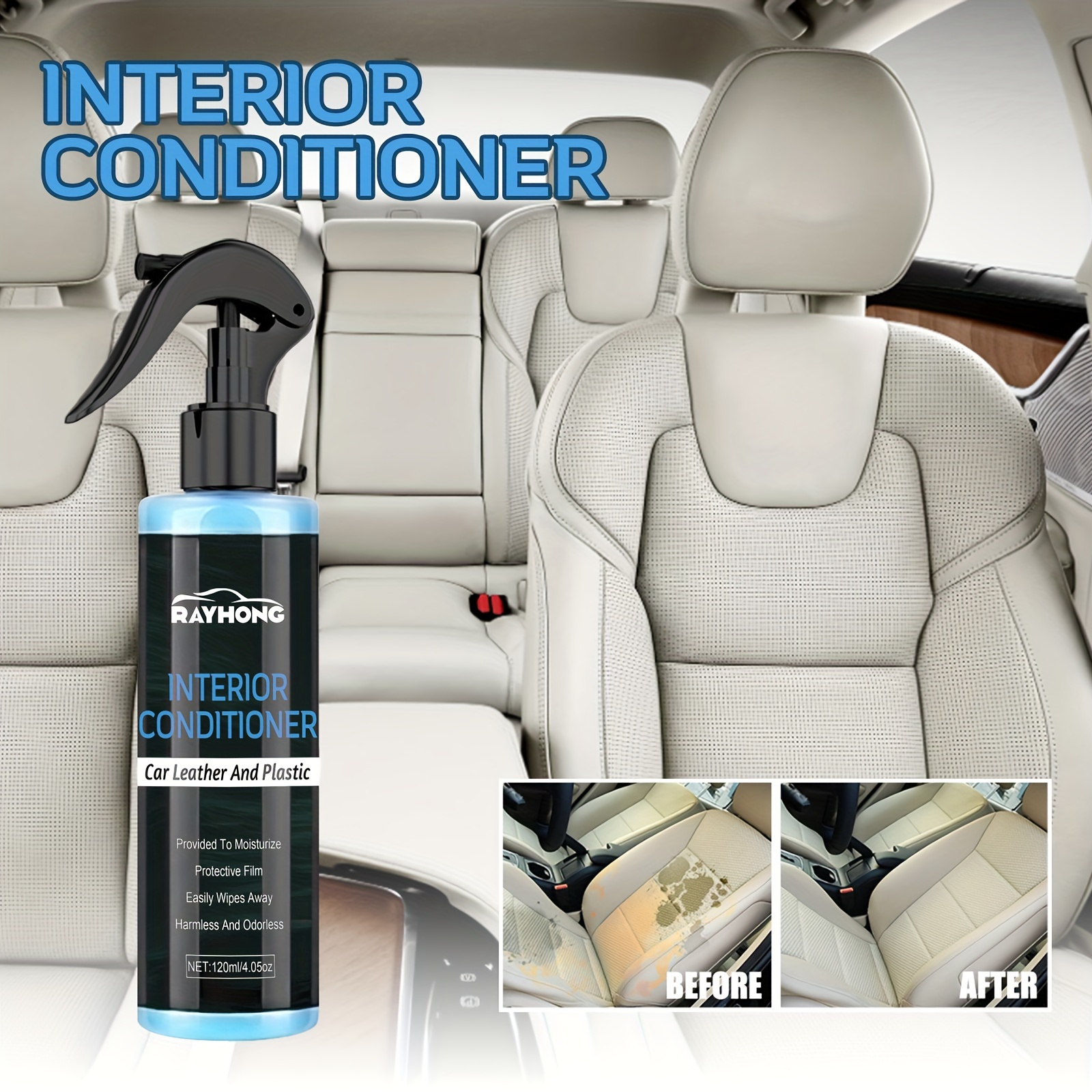 1PCS 120ml Auto Care Inner Car Interior Wax-Seat Polish Dashboard Cleaner`