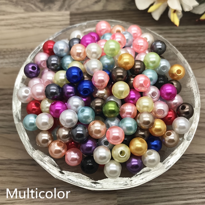 100pcs/bag 8mm ABS Imitation Pearls for Crafts Round Beads Earrings Charms  Sewing Beads Necklace Jewelry