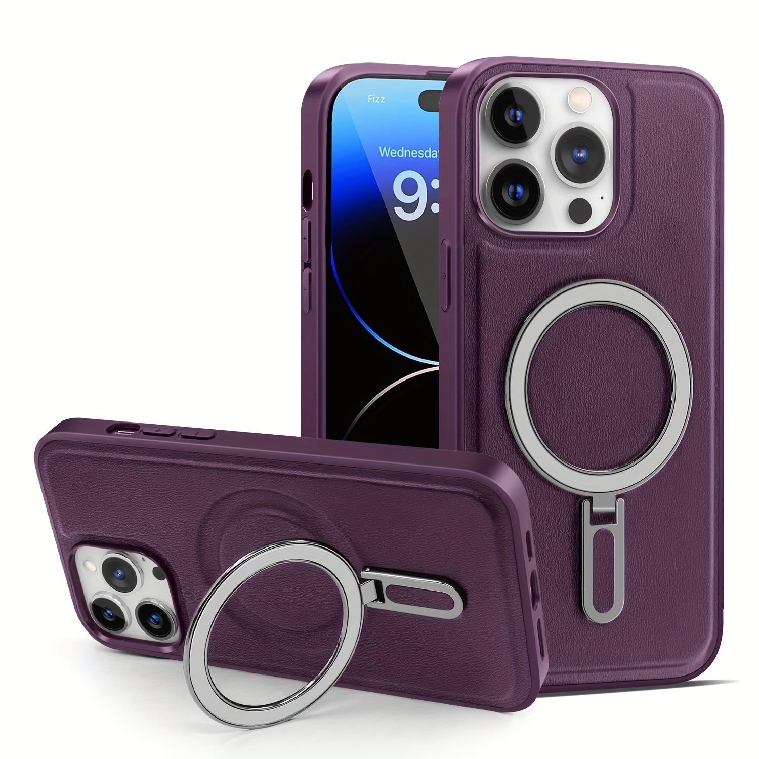 Funda magnética diseñada para iPhone 13 Pro Max con purpurina transparente,  compatible con MagSafe Charger para mujeres y niñas, funda protectora de