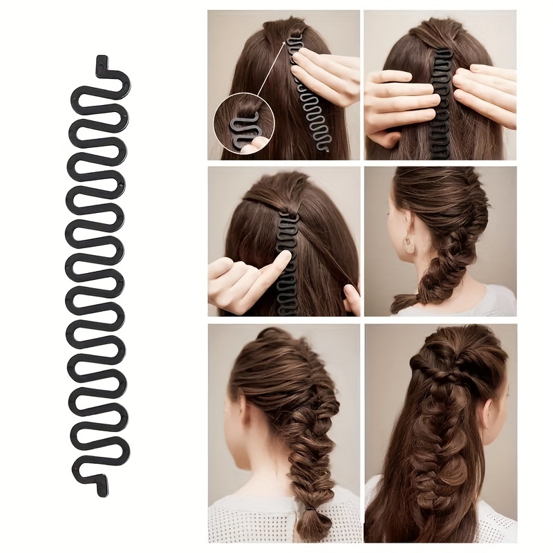 6pcs/set Hairstyle Braiding Tools Pull-through Hair Needle Hair Disk Hair  Comb