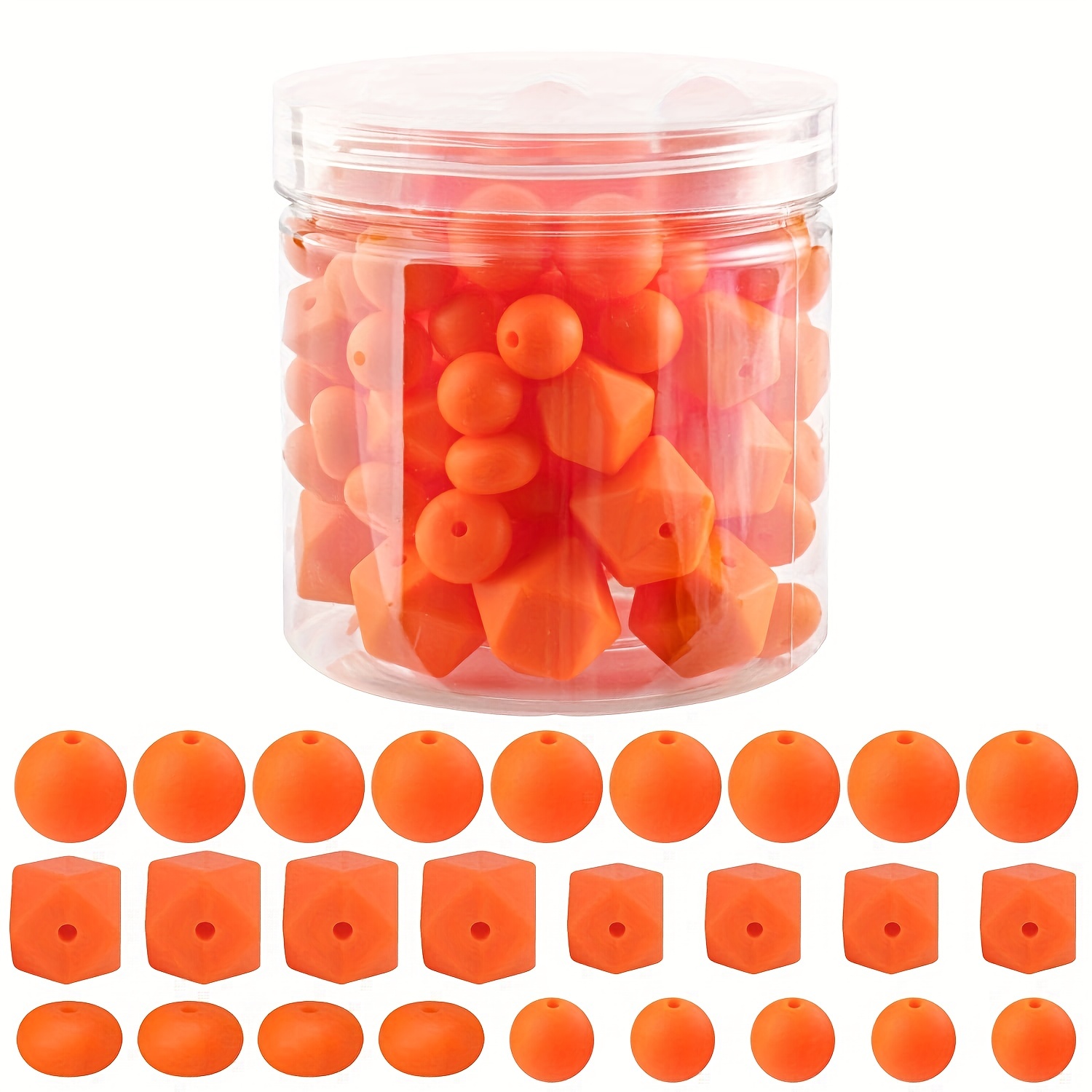 Silicone Beads Bulk Kit, Mixed Styles Silicone Beads For Keychain