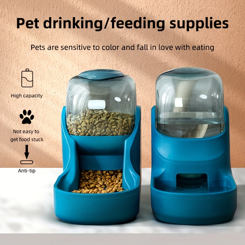 Dispensador De Comida Y Agua Automático Perro Gato Mascota - Color
