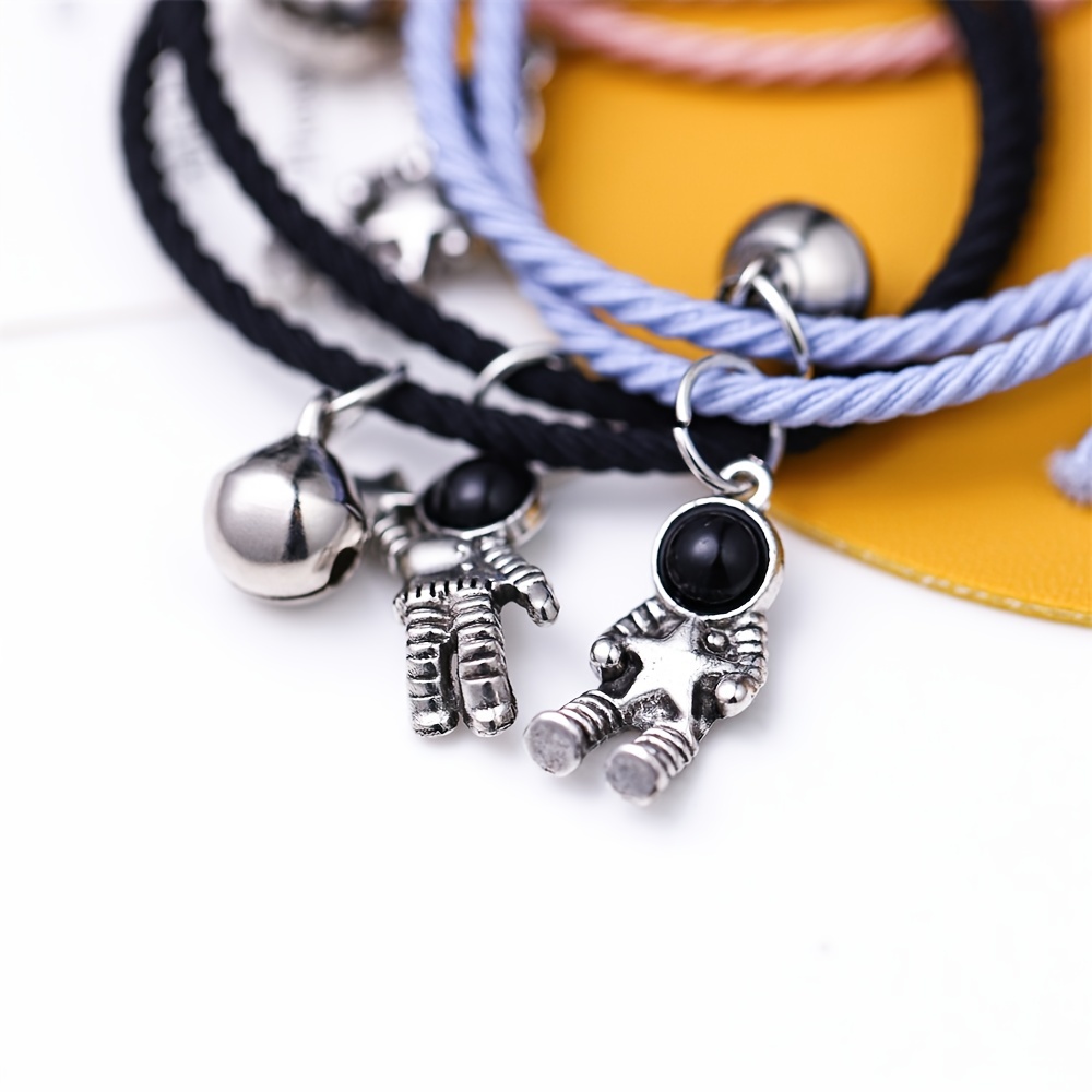 Astronauts Rainbow Pendant Hair Tie Couples Bracelet