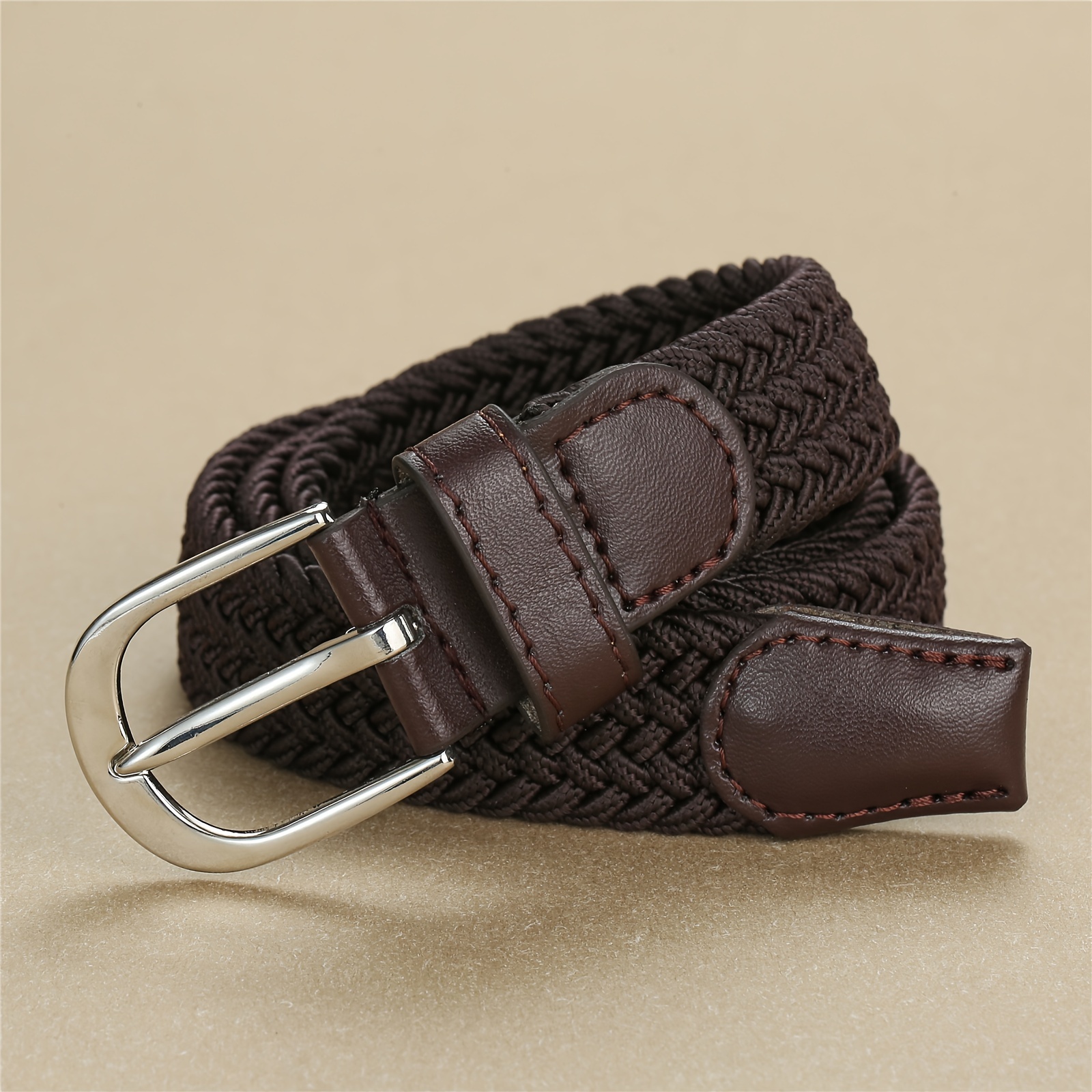 Ceinture élastique Ceinture Enfant Marron CEINTURE TRESSÉE