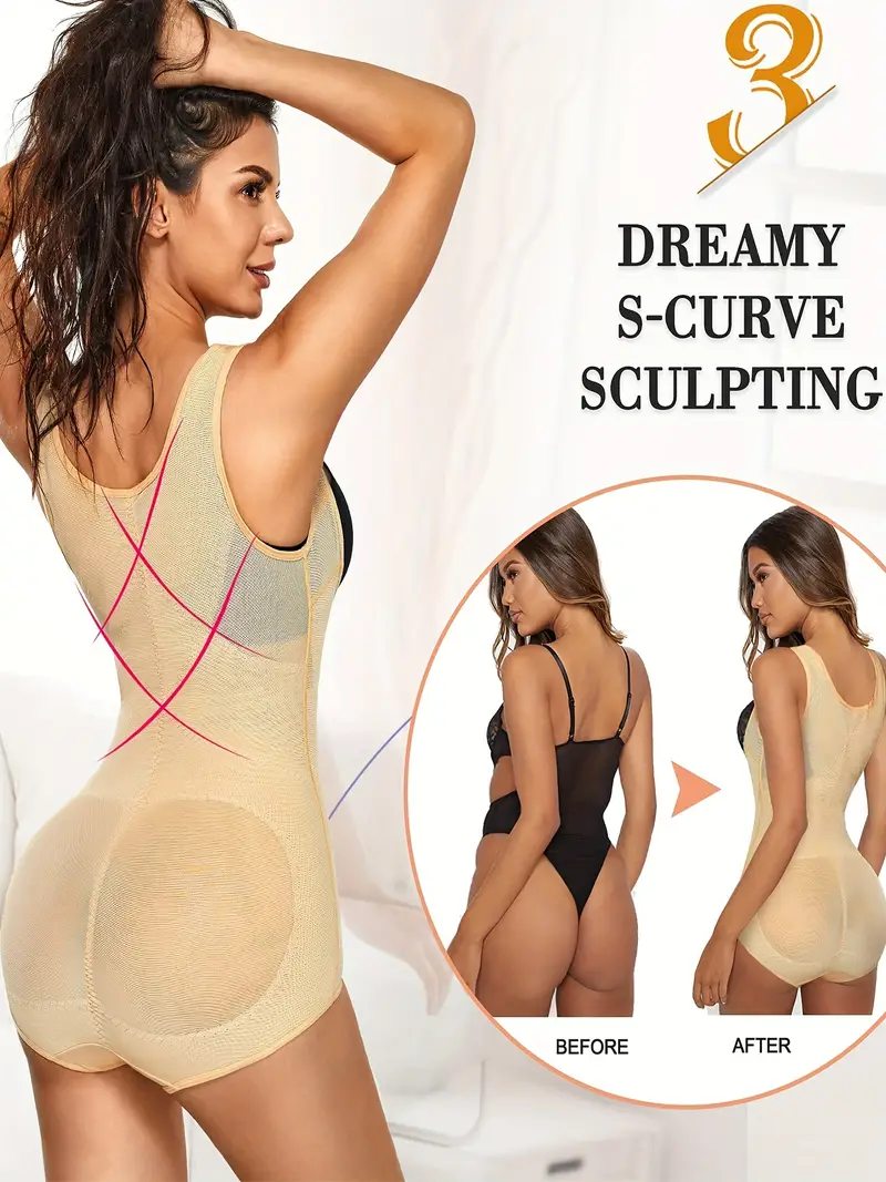 Womens Body Suit Shaper Tummy Control Post Surgery Smooths Belly