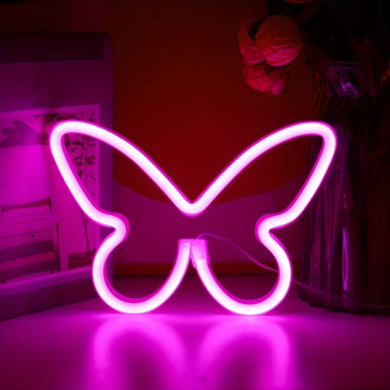 TEMU 1 Led Neon Light, Supports Usb And Battery Power, Suitable For Bedroom Desktop Decoration, Bedroom Decor, Wall Decor, Wedding Party Decoration,