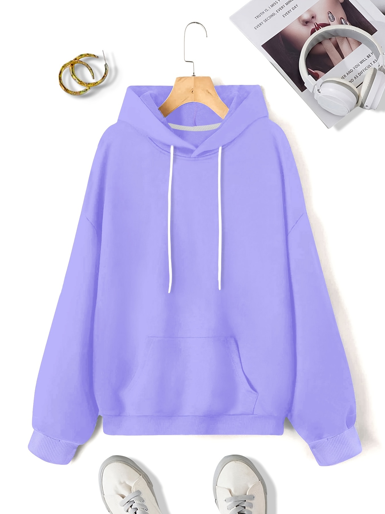 Sudadera holgada sudaderas con capucha informales para mujer con cremallera  de moda para salidas noc ANGGREK Otros