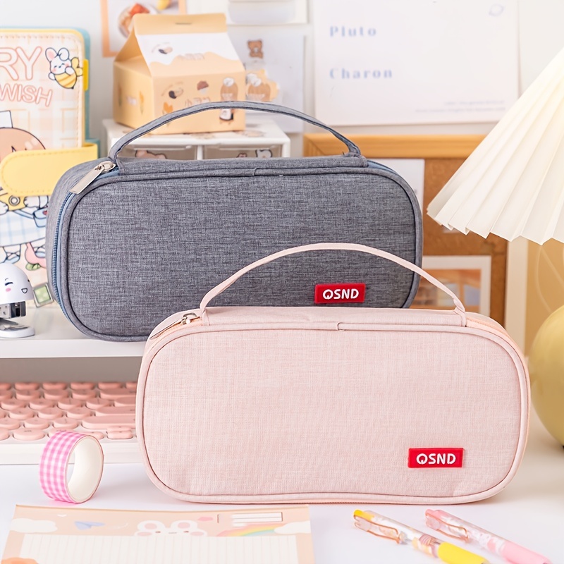 Aihimol Extended Multi-layer Stationery Bag Three-layer Pencil Case Small  Fresh Candy Color Three-layer Pencil Box School Supplies