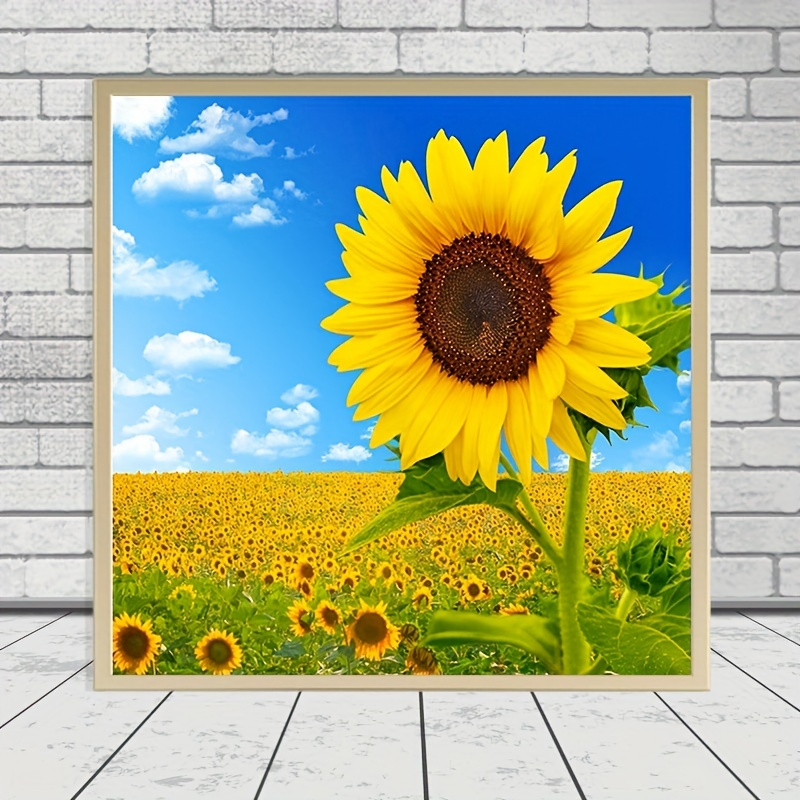 New 5d Diamond Painting Sunflower Diamond Painting For Home Decor And Gifts  - Temu