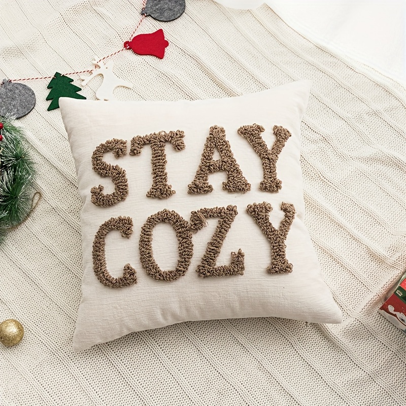 Cozy Soft Throw Pillow Covers Pillowcases For Christmas Decoration Sofa  Couch Chair Bed Decor Small Big Large Cushion Cases Bedroom Essentials  Living Room Accessories Home Finds House Goods Apartment Must Have Full