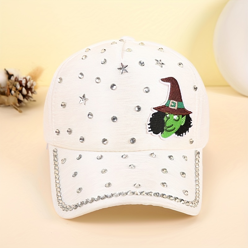 Summer hats for Women Fashion Designer Rhinestone Baseball Cap for