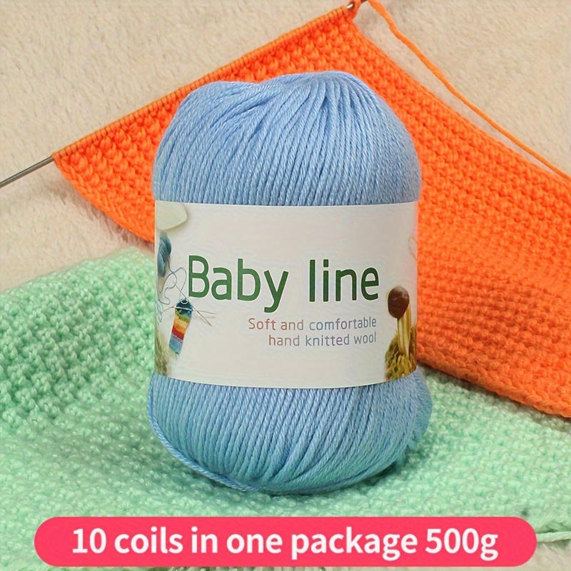 500g(10pcs) Soft Baby Yarn for Knitting Smooth Natural Hand-knitted Wool  Yarn for Weave Scarf