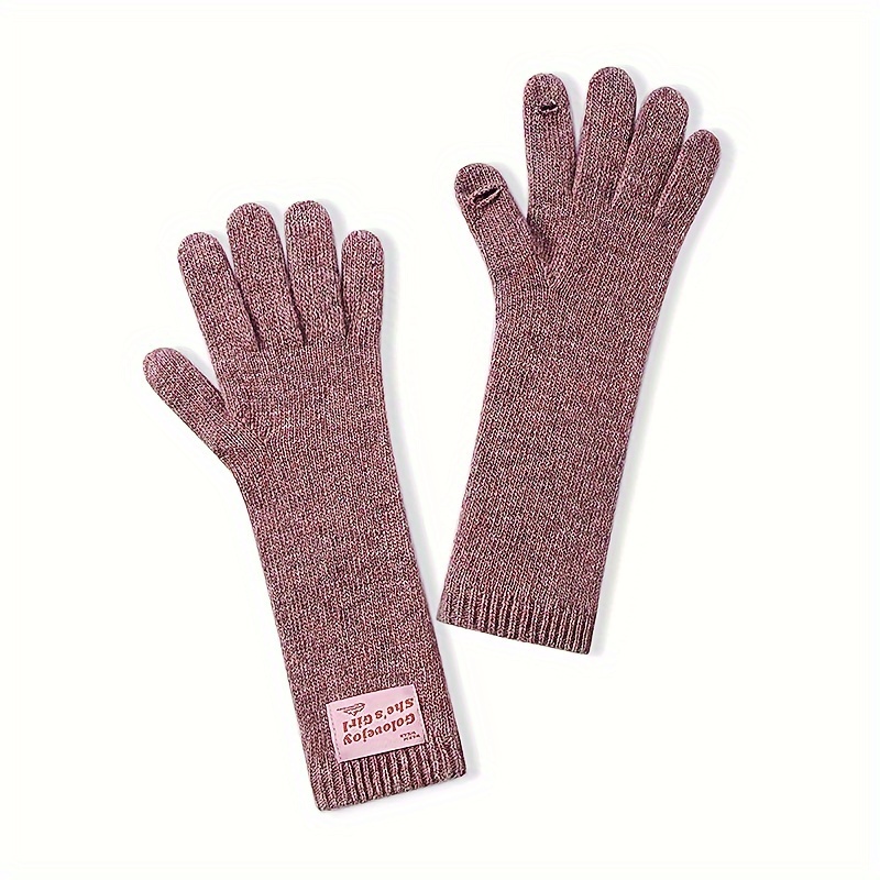 Winter Knitted Gloves for Men and Women, Warm Windproof Touch Screen Gloves