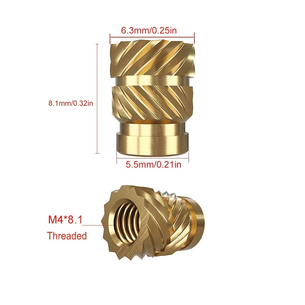 309 Flanged Threaded Insert-M4 Brass
