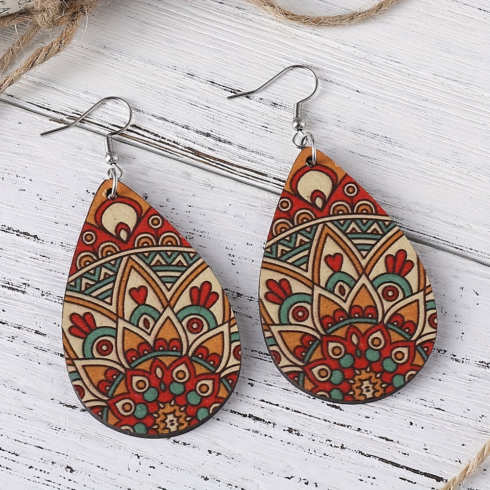 Vintage Western Ethnic Boho Geometric Dangle Earrings