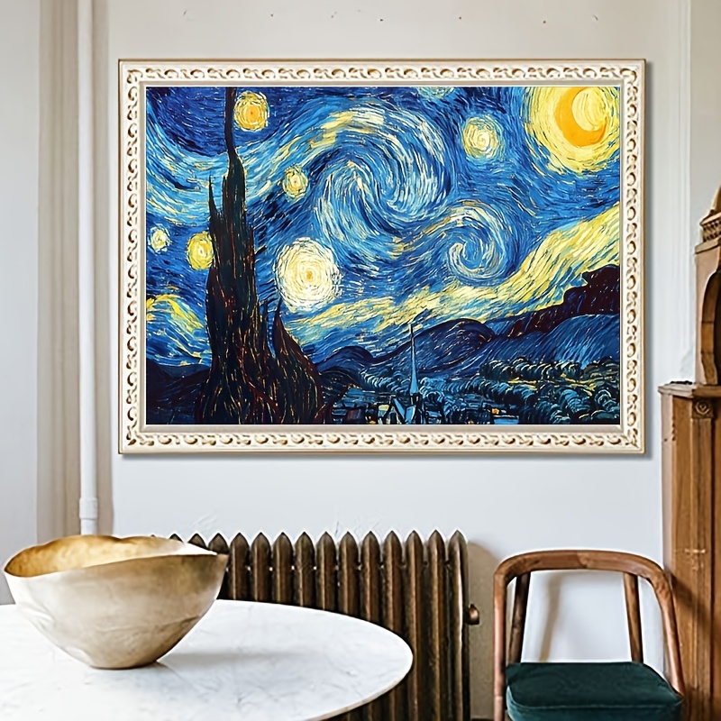Diy Van Gogh Full Rhinestone 5d Diamond Painting Oway Paint - Temu