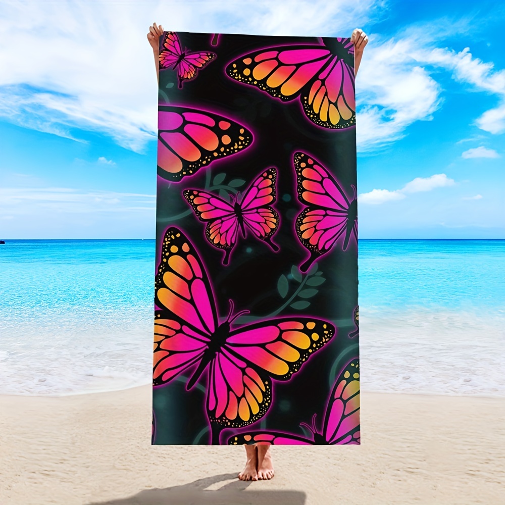 Toallas de playa de mariposa, manta de playa suave de gran tamaño