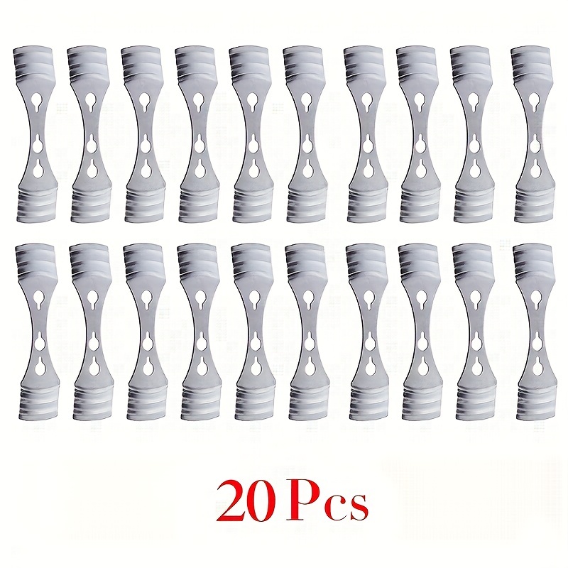 20pcs Metal Candle Wick Holders, Upgraded Candle Wick Centering Devices,  Silver Stainless Steel Candle Wick Holder