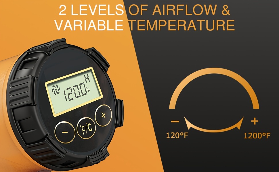 Heat Gun With Lcd Digital Display Variable Temperature - Temu