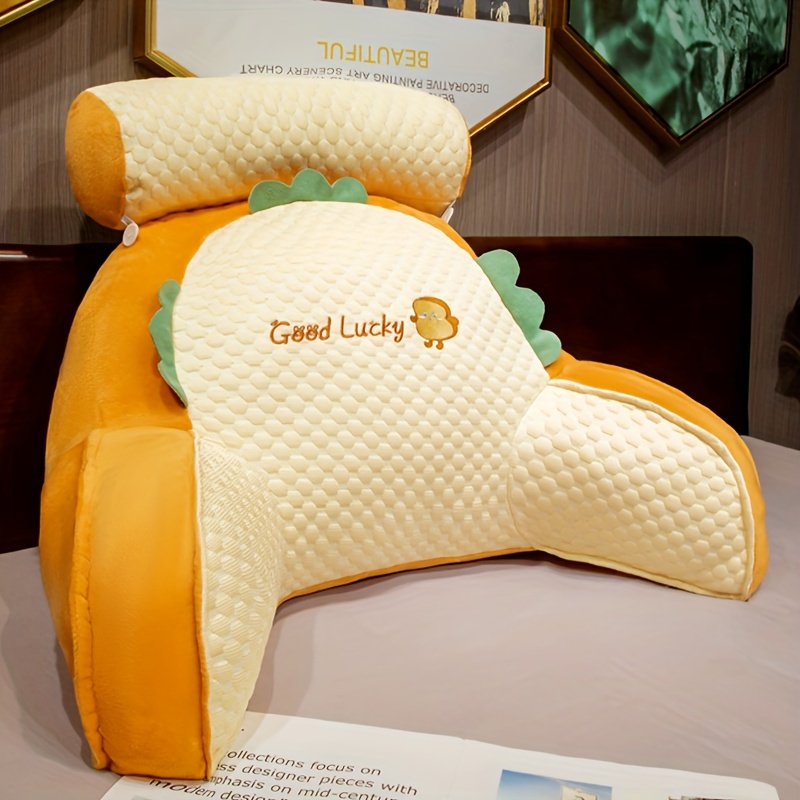 Bed Rest Reading Pillow - Bedrest Pillows with Arm Rests and Neck