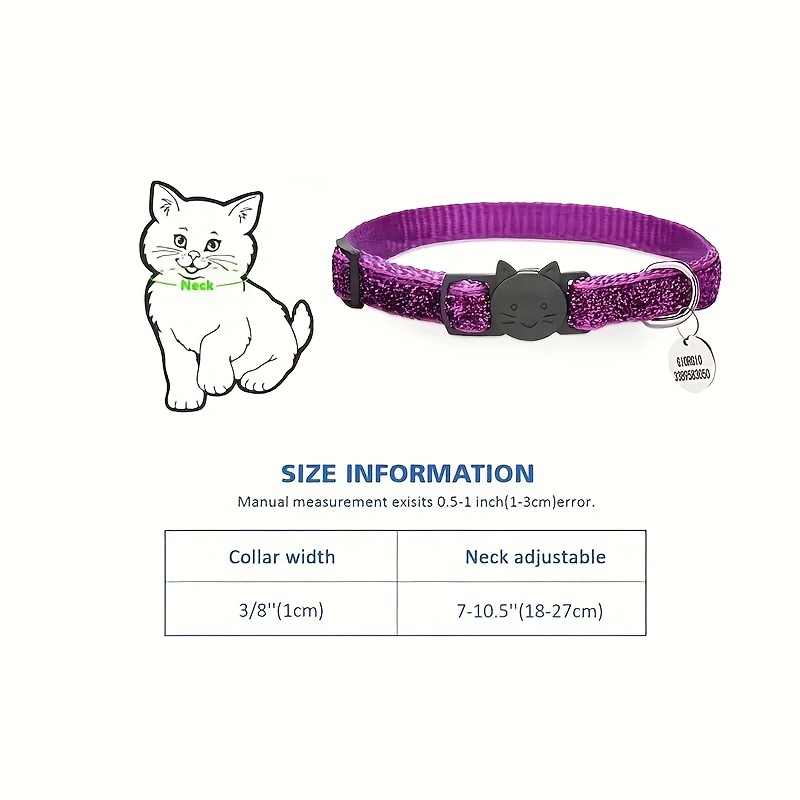 Breakaway cat collar with id outlet tag