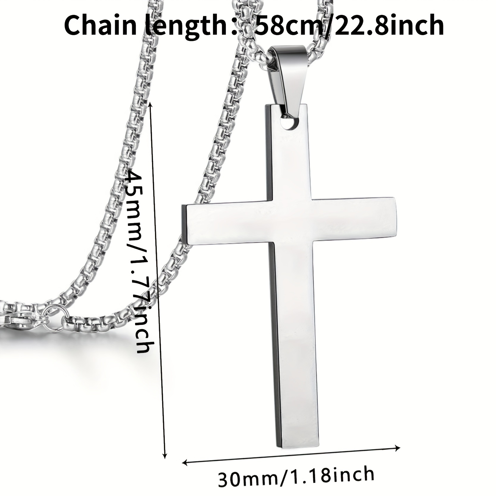 PROSTEEL Dog Tag Cross Necklace for Men Boys Stainless Steel Silver Pendant  Chain Bible Verse Inspirational Religious Christian Jewelry Gifts, Military  Tag with Words 