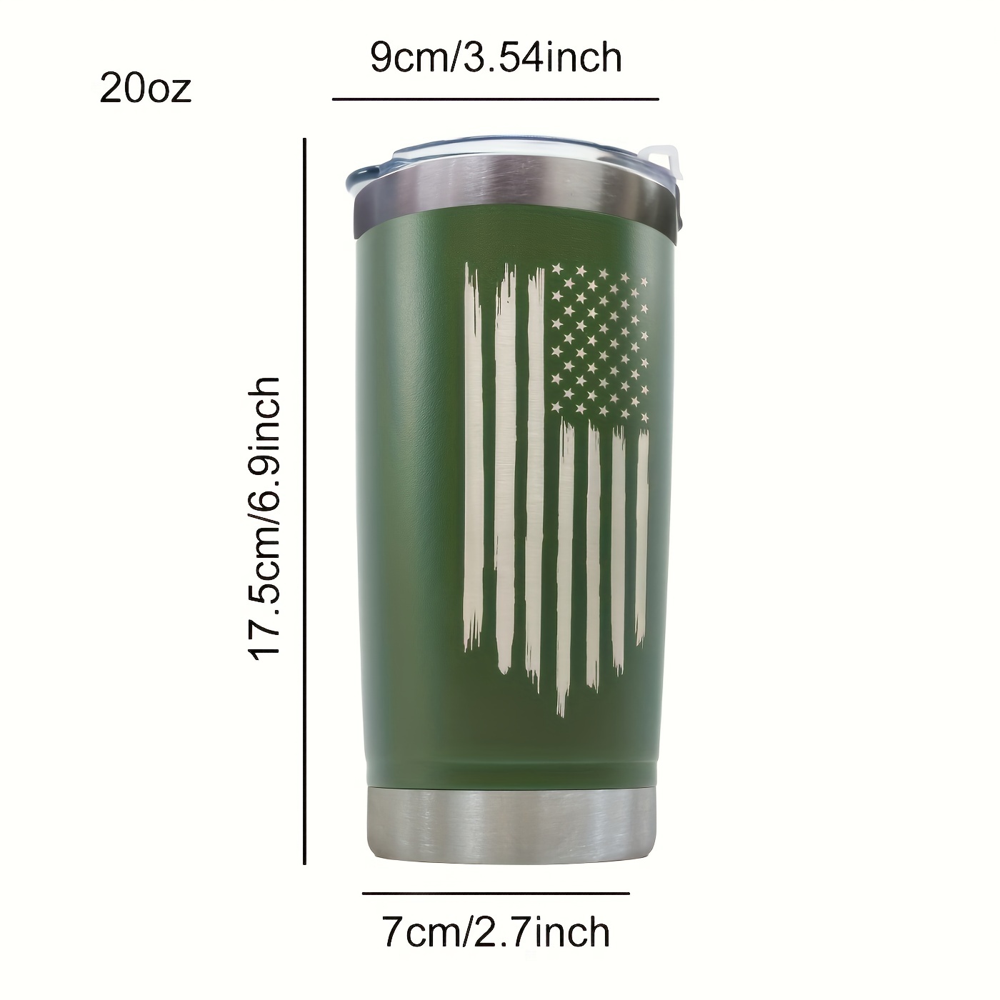 Double Wall Vacuum Insulated Coffee Mug American Flag - Temu