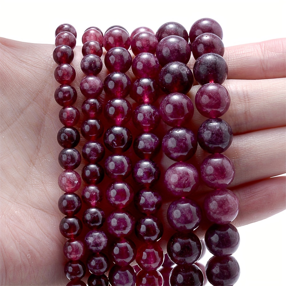Garnet beads for jewelry