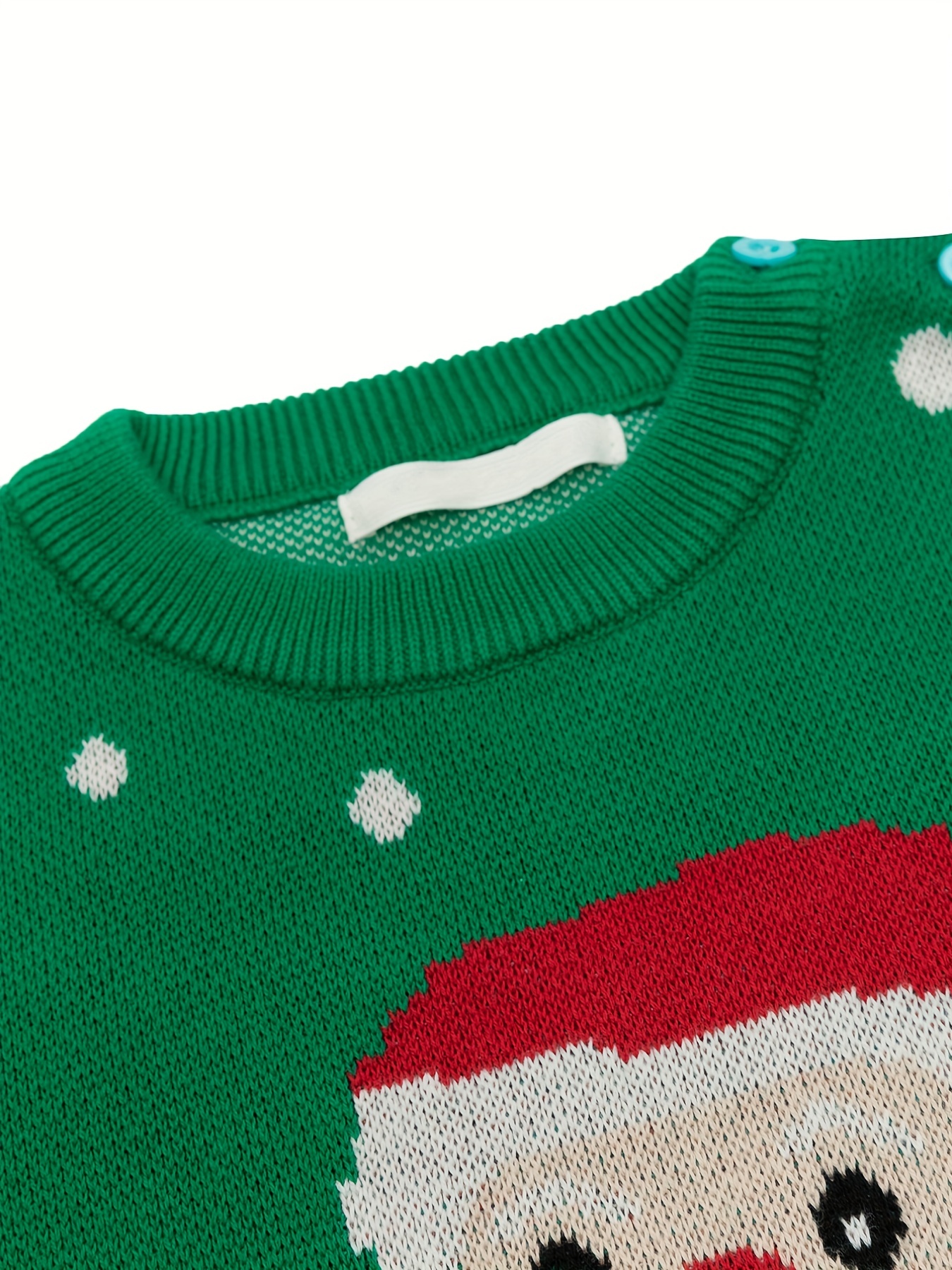 Boys Girls Knit Sweater Christmas Santa Jacquard Knitted Temu