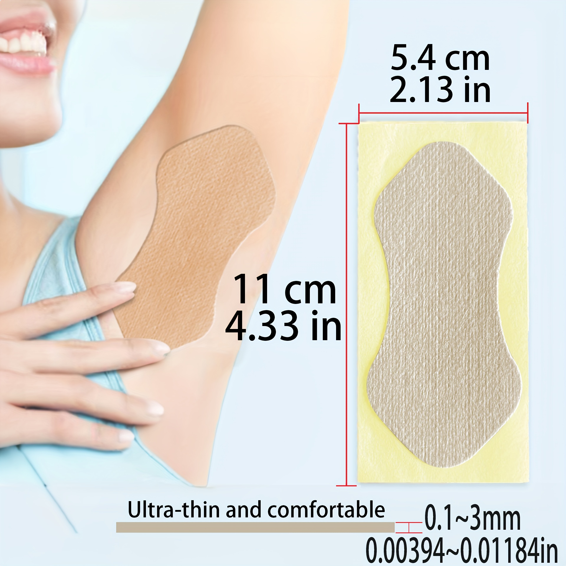 5 Pcs Foot Underarm Pads Sweat Armpit Absorbent Pads Anti Sweat