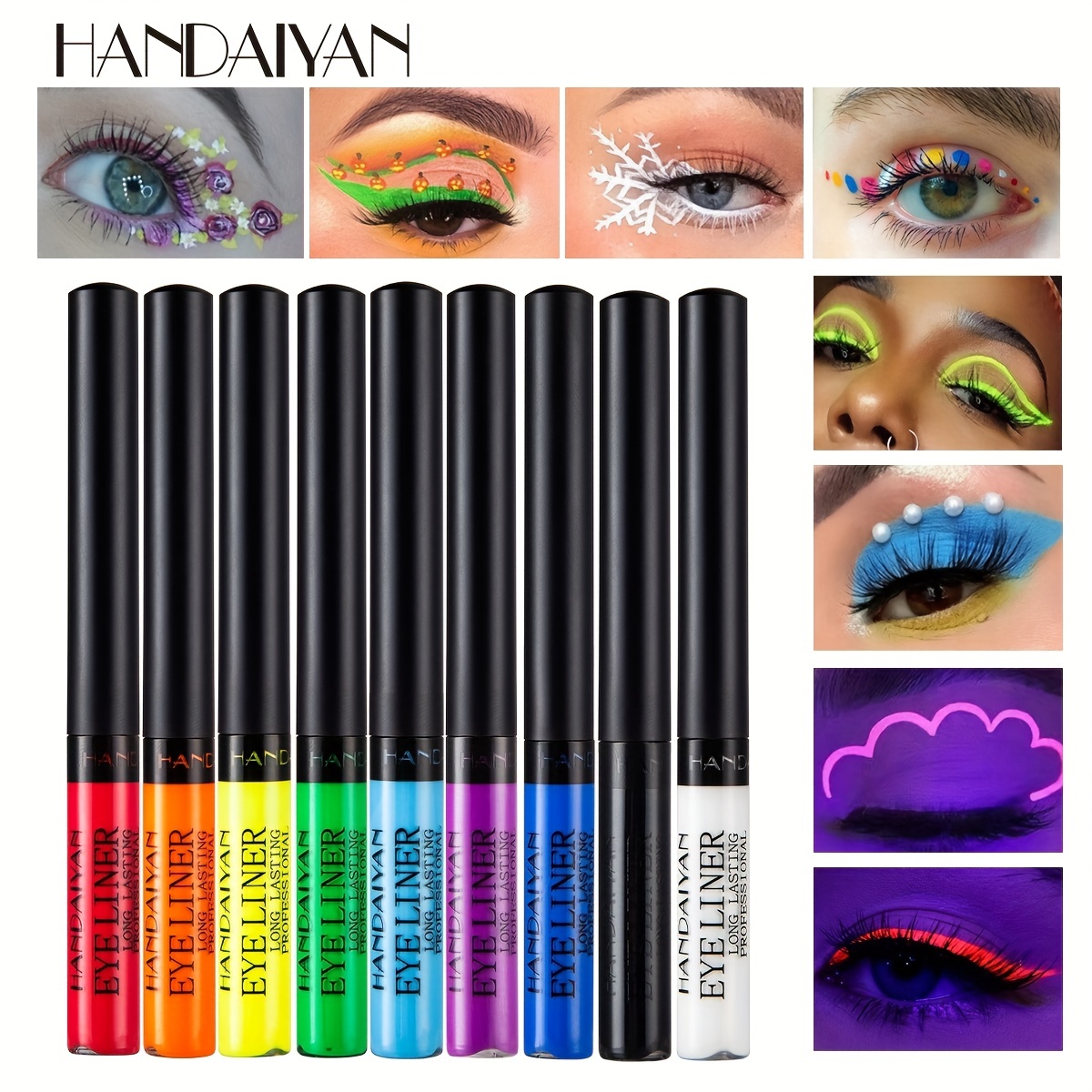 HANDAIYAN Water Activated Black Light Purple Eyeliner For Body And