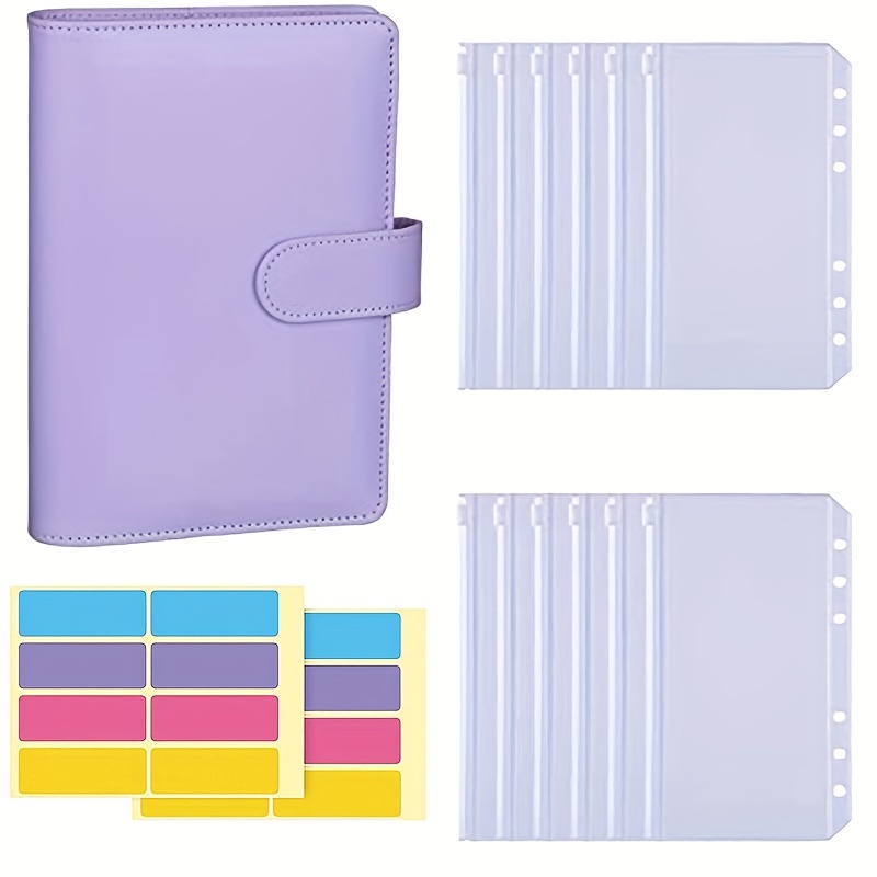 1pc A6 Budget Binder Accessoires Portefeuille Avec Pochette - Temu