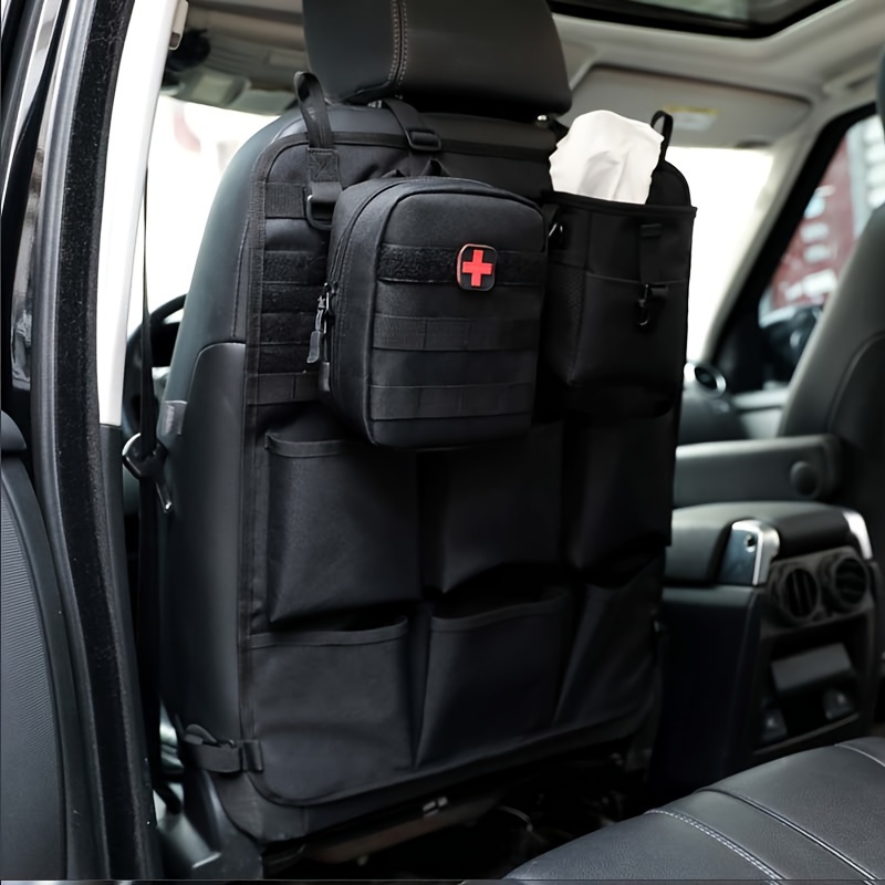 Car Seat Back Organizer Tactical Molle Storage Bag Pocket Holder