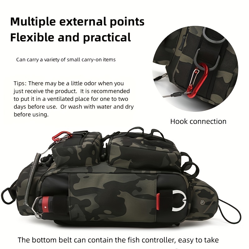 Fishing Tackle Carry Case Bag, Washable Fishing Rod Bag Outdoor  Wear-Resistant Fishing Pack For Fish