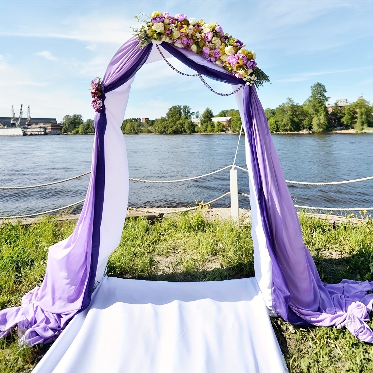 Wedding Arch Drapes Fabric Lavender Wedding Arch Draping Fabric