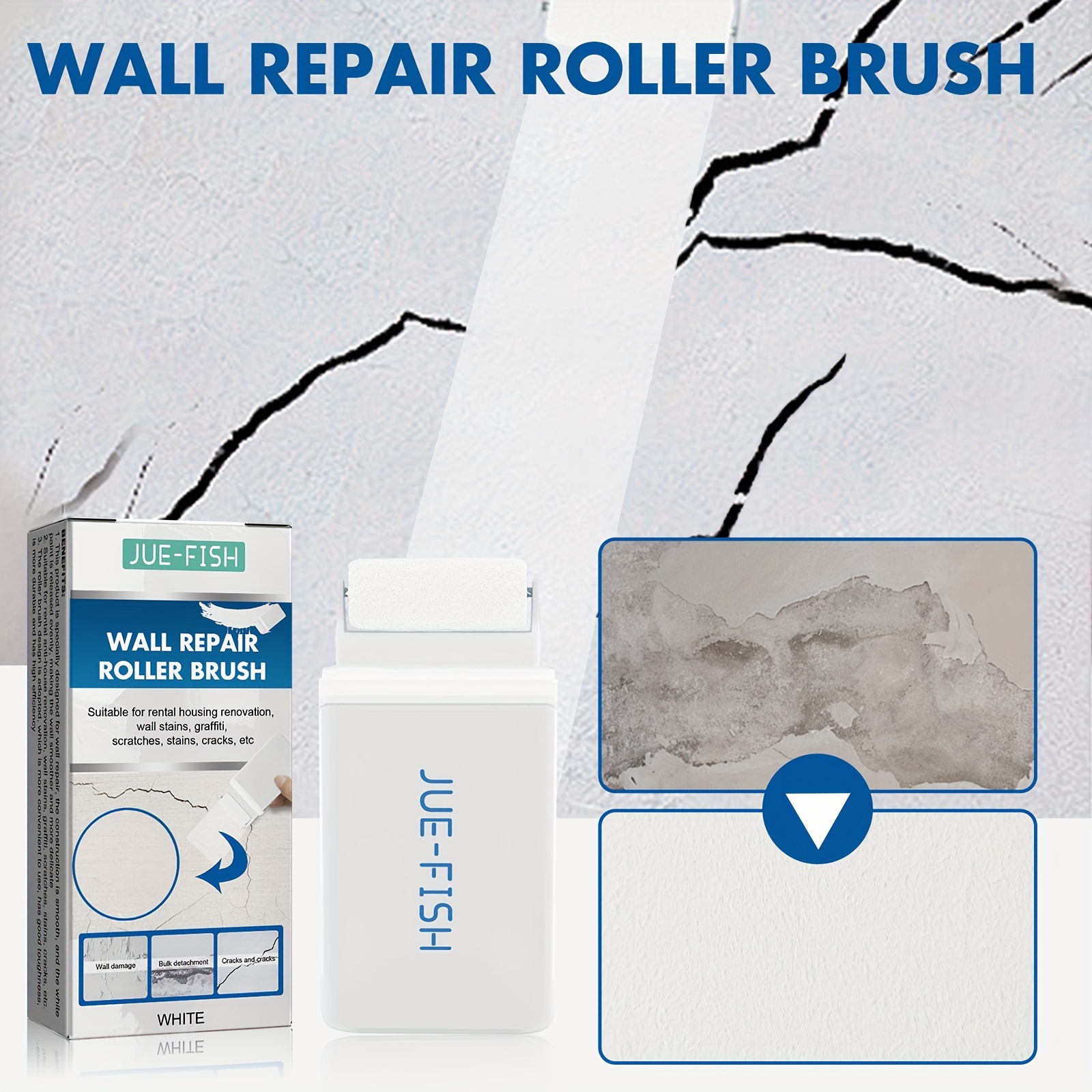WREESH Blanc Latex peinture mur réparation crème mur fissures