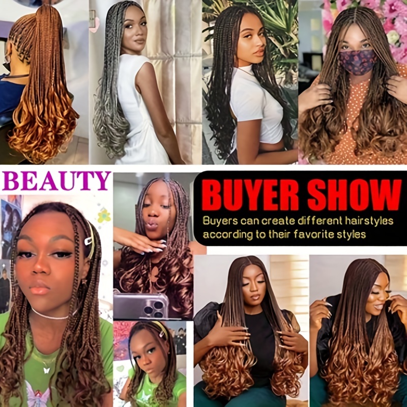 Ombre Braiding Hair Extensions Synthetic Loose Wave Curls for Women