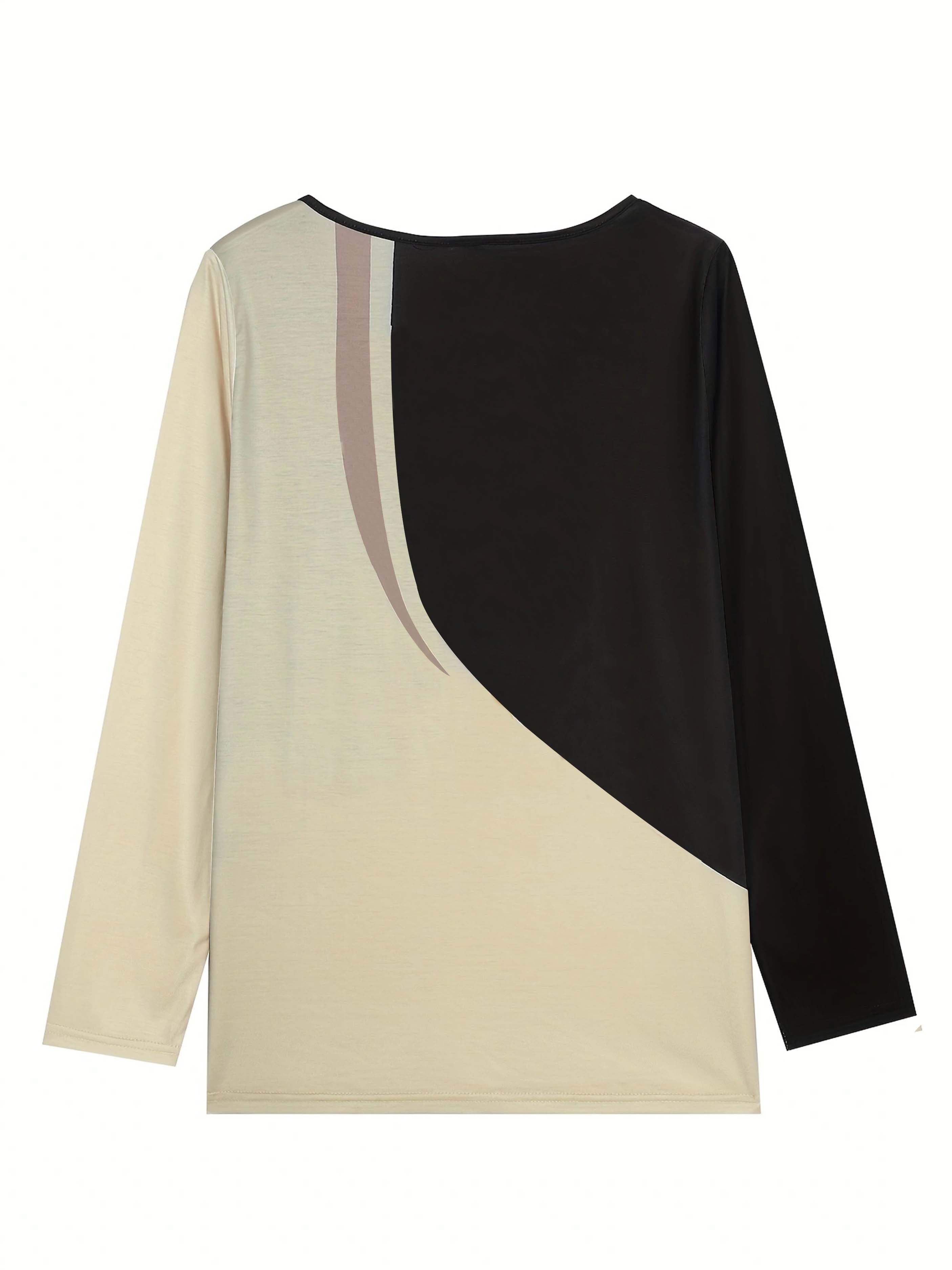 Post Maryanne Jones Taiko mave Plus Size Casual T-shirt, Women's Plus Floral Print Button Up Long Sleeve  Split Neck Slight Stretch T-shirt - Temu Italy