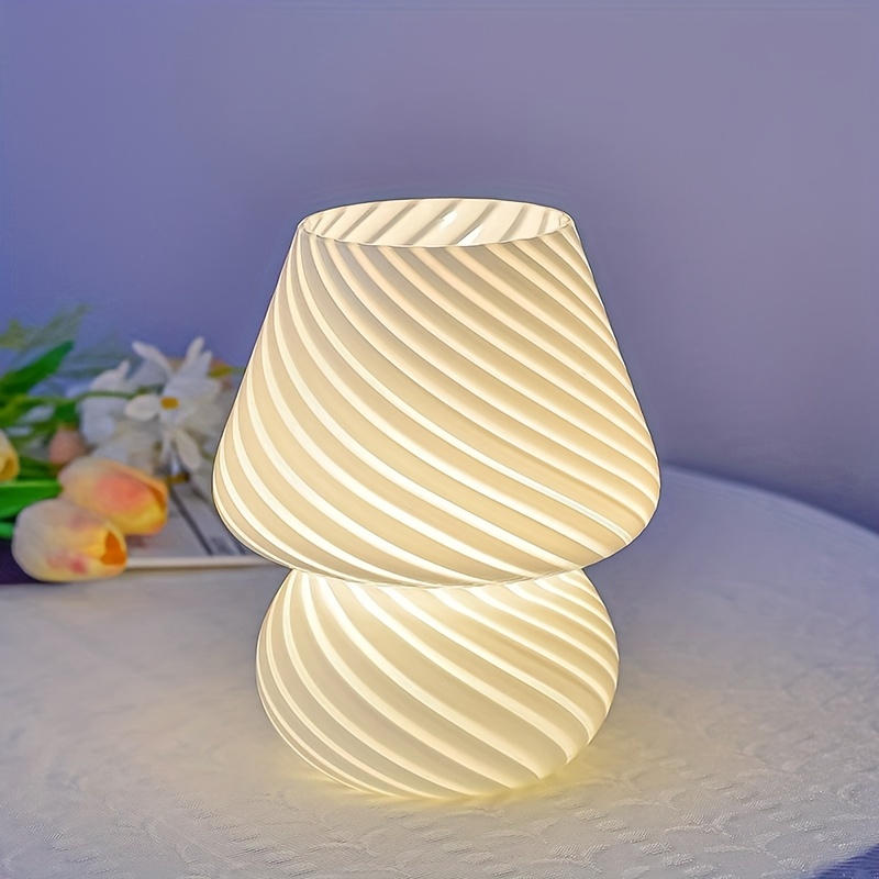 Mushroom Bedside Table Lamp Glass Led Bedside Night Lamps - Temu United  Kingdom
