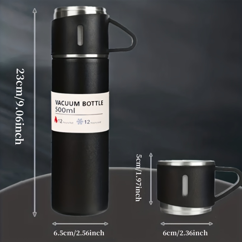 Stainless Steel Vacuum Flask Set With 3 Pc Mug, 500 mL