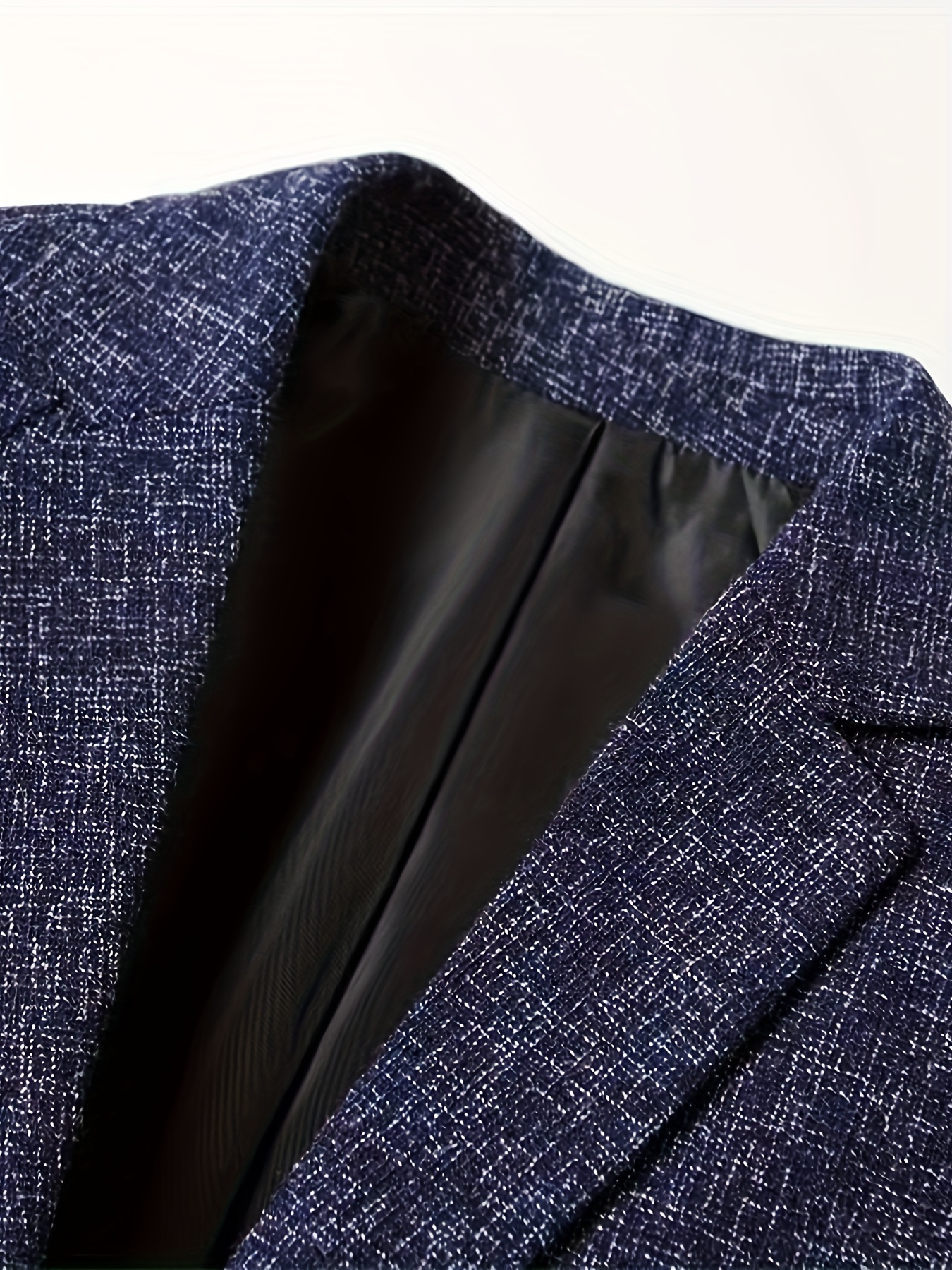 Regular Fit Semi Plain Blue Textured Suit Jacket