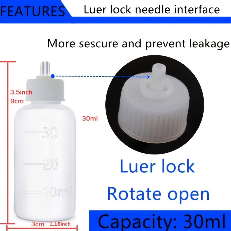 Applicator Bottle Squeeze Dispensers - Round Bottle - 14ga x 1 Needle