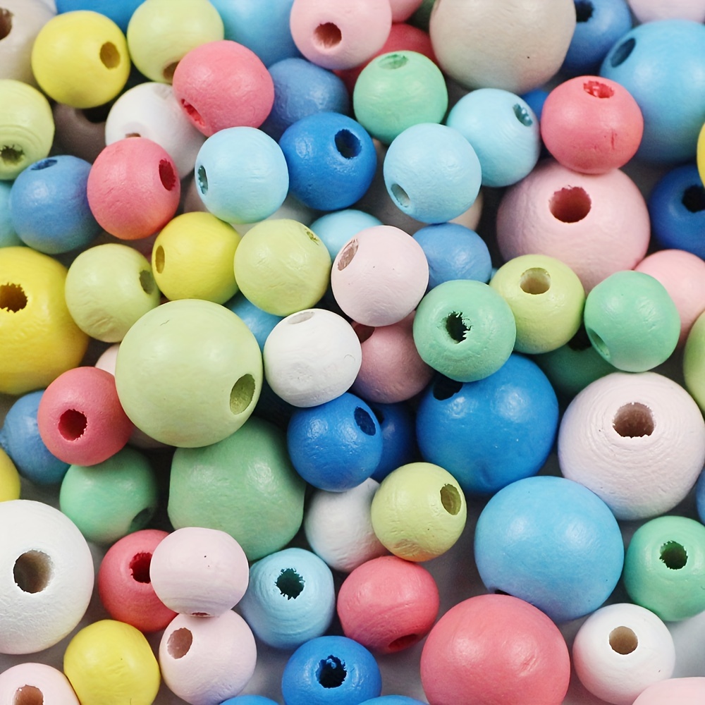 50 Blue Round Wood Beads 16mm~Large Wooden Beads Jewelry Making