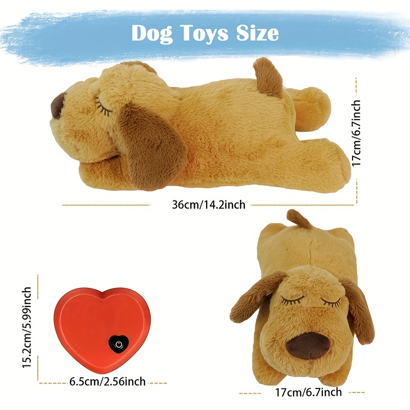 Dog Toy Cute Heartbeat Pet Plush Comfortable Anxiety Relief Sleep