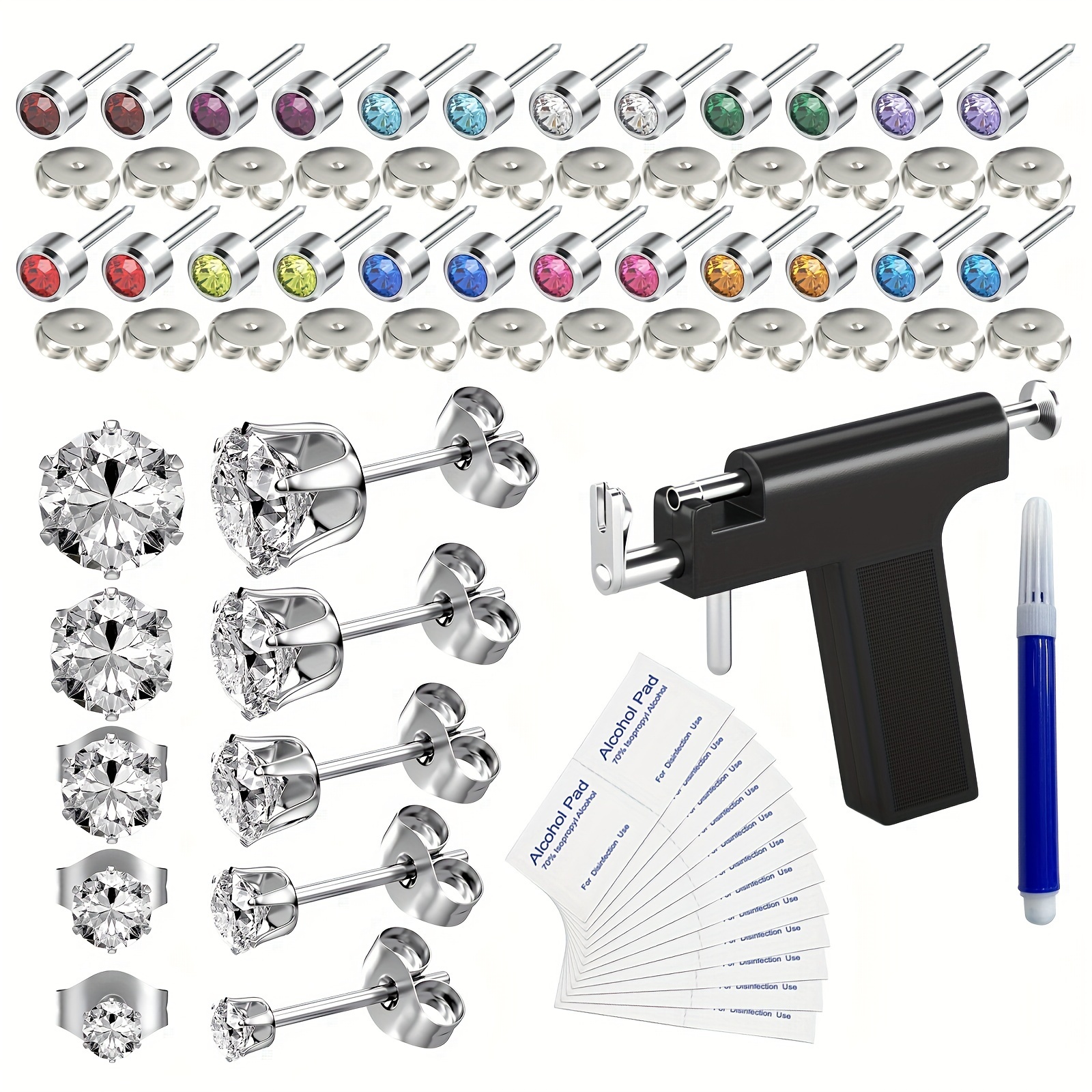 Professional Ear Piercing Gun Tool Set Ear Studs Steel Ear - Temu