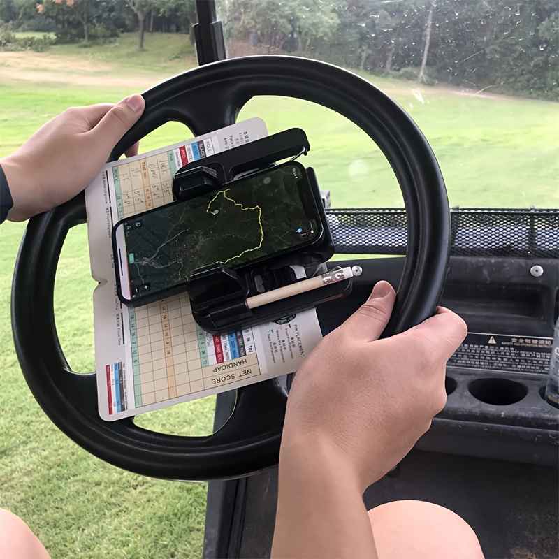 Golf Cart Mobile Phone Holder, Steering Wheel Mobile Phone Gps Bracket, Club  Car Golf Cart Accessories, Birthday Gift For Friends Car Lovers, Christmas  Gift And New Year Gift - Temu